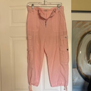 GUESS Light Pink Cargo Joggers Size 27 Like New!!!!!!